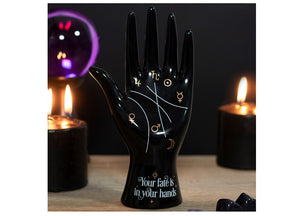 Black Palmistry Hand Statue