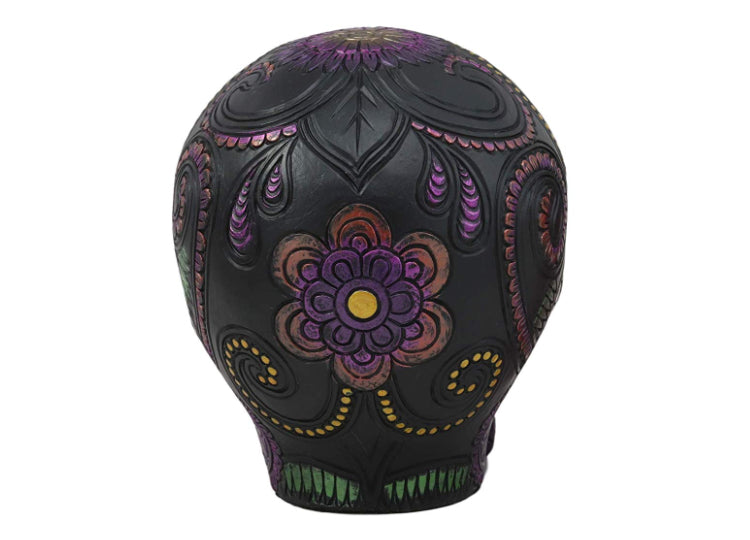 Day of the Dead Black Metallic Skull 4 - JPs Horror Collection