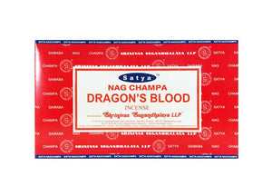 Satya Dragons Blood Incense – 180 Gram Box (x12 packs per box) - Jps Bears