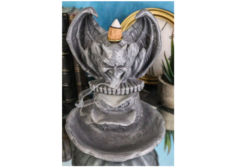 Crouching Gargoyle Backflow Incense Burner 10 - JPs Horror Collection
