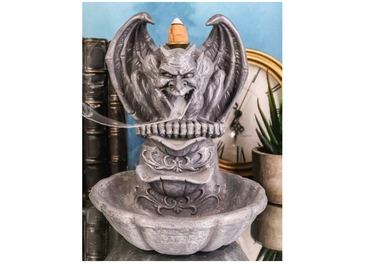 Crouching Gargoyle Backflow Incense Burner 11 - JPs Horror Collection