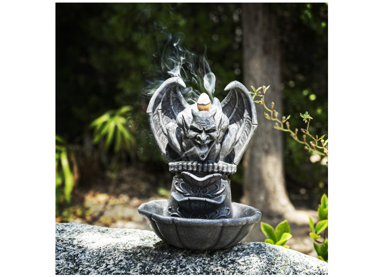 Crouching Gargoyle Backflow Incense Burner 2 - JPs Horror Collection