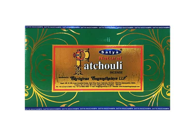 Satya Patchouli Incense – 180 Gram Box (x12 packs per box) 1 - JPs Horror Collection 
