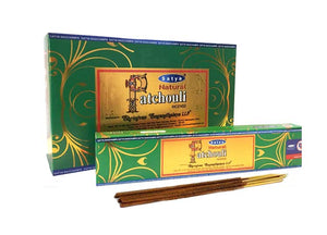 Satya Patchouli Incense – 180 Gram Box (x12 packs per box) - Jps Bears