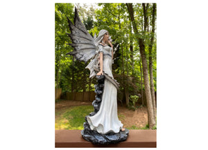 White Fairy and Dragon Statue