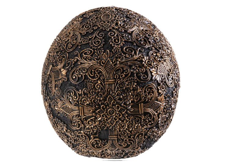 Black and Gold Carved Skull - JP's Horror