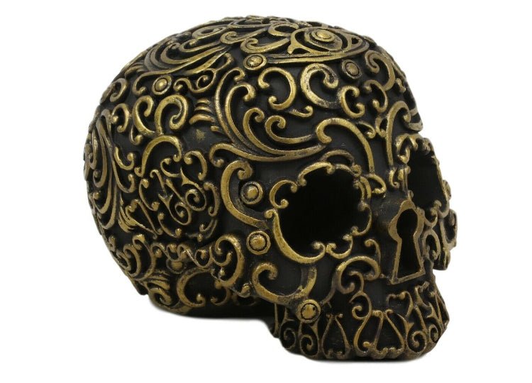 Black and Gold Skull - JP's Horror