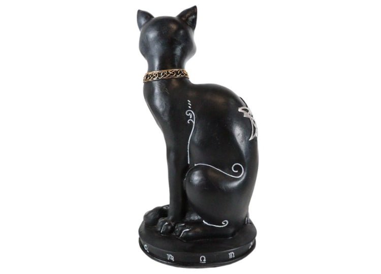 Black Cat Alchemy Symbols Statue - JP's Horror