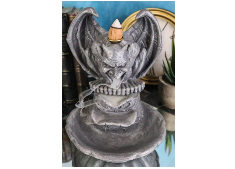 Crouching Gargoyle Backflow Incense Burner - JP's Horror