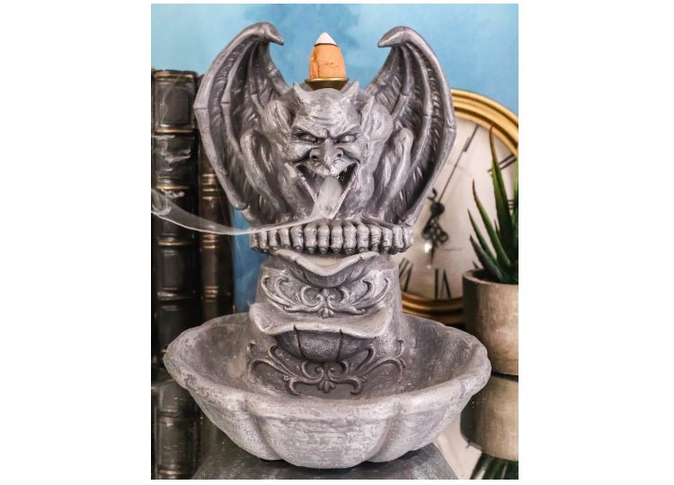 Crouching Gargoyle Backflow Incense Burner - JP's Horror
