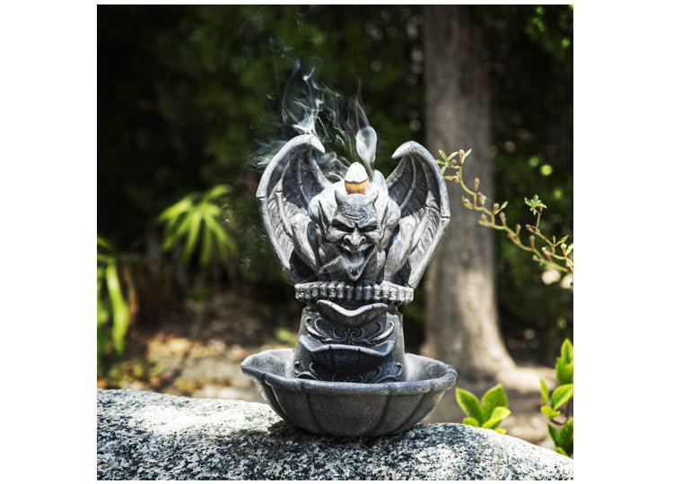 Crouching Gargoyle Backflow Incense Burner - JP's Horror