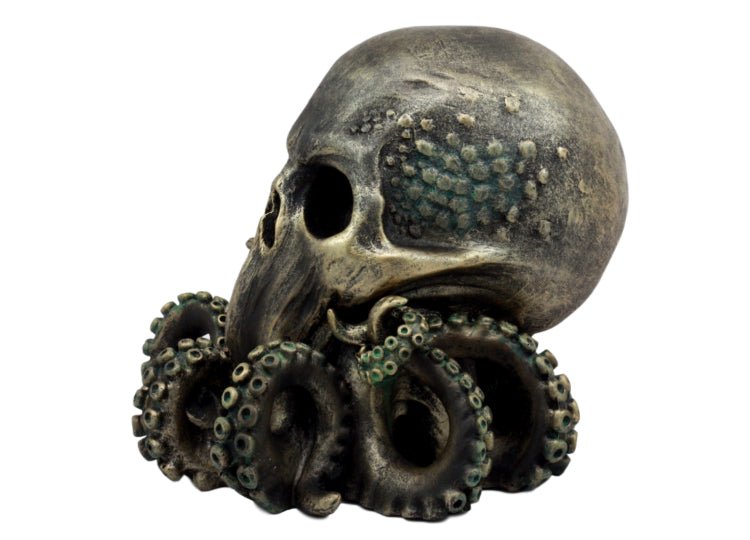 Cthulhu Brushed Gold Skull - JP's Horror