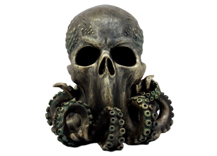 Cthulhu Brushed Gold Skull - JP's Horror