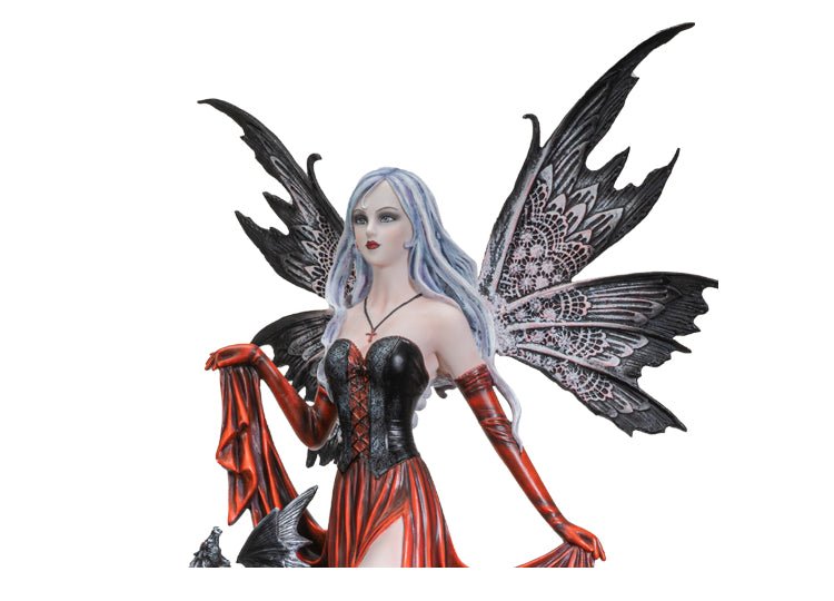 Fire Fairy with Black Dragon Statue - JP's Horror