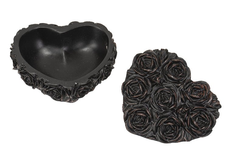 Gothic Black Rose Heart Box - JP's Horror