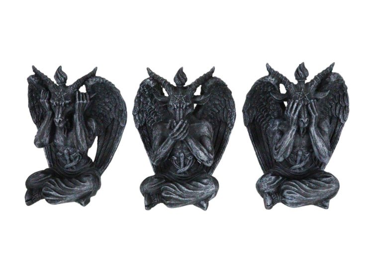 Hear, Speak, See No Evil Baphomet - JP's Horror