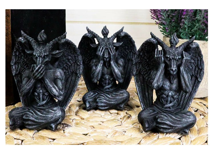 Hear, Speak, See No Evil Baphomet - JP's Horror