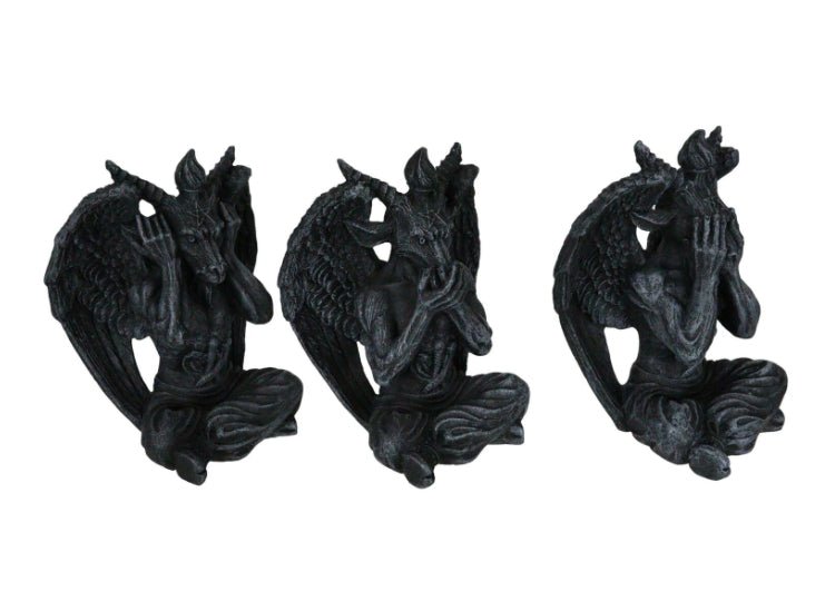Hear, Speak, See No Evil Baphomet - JP's Horror