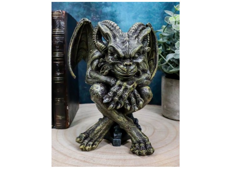 Horned Crossed Gargoyle - JP's Horror