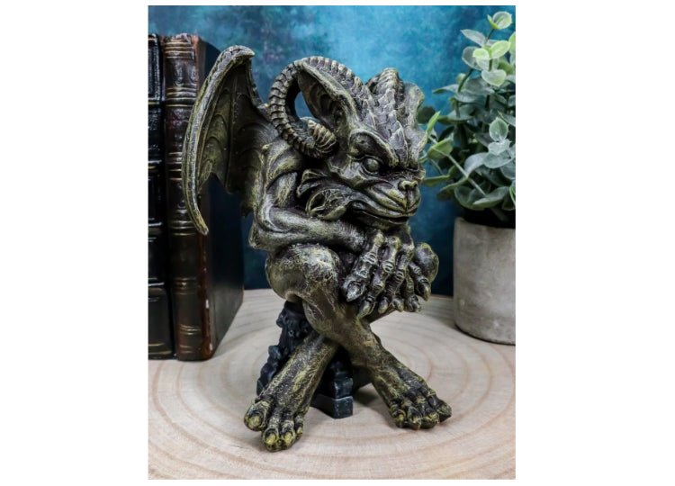 Horned Crossed Gargoyle - JP's Horror