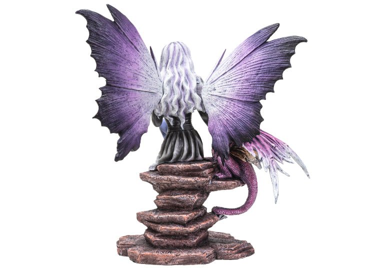 Purple Fairy with Dragon Statue - JP's Horror