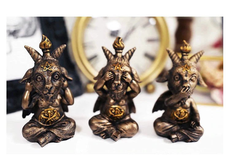 See, Speak, Hear No Evil Baphomet - JP's Horror