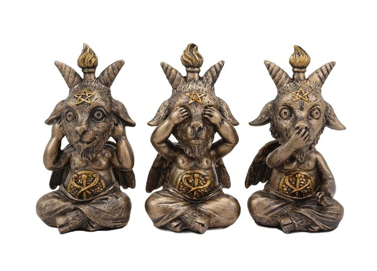 See, Speak, Hear No Evil Baphomet - JP's Horror