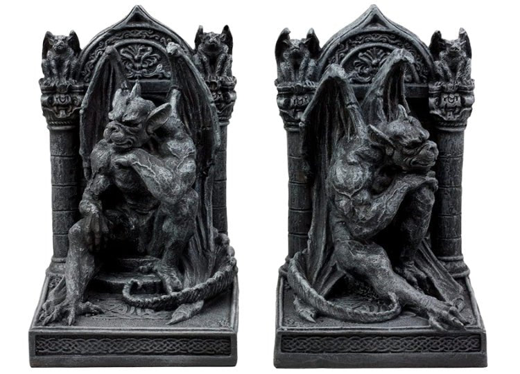 Thinker Gargoyle Bookends - JP's Horror