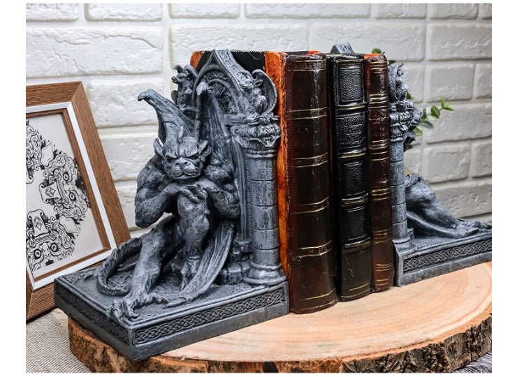 Thinker Gargoyle Bookends - JP's Horror
