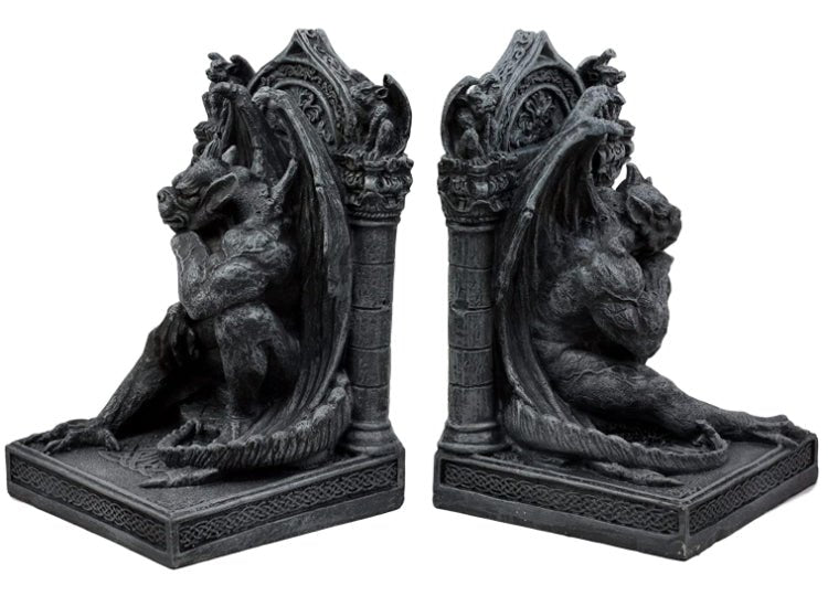 Thinker Gargoyle Bookends - JP's Horror