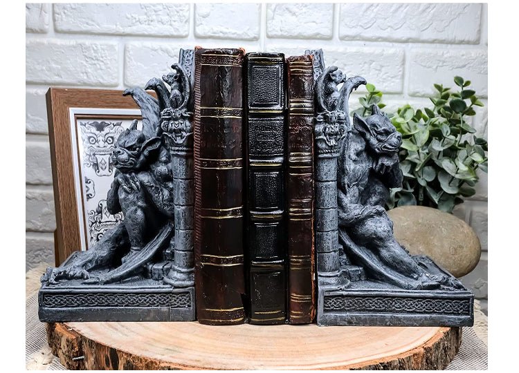 Thinker Gargoyle Bookends - JP's Horror