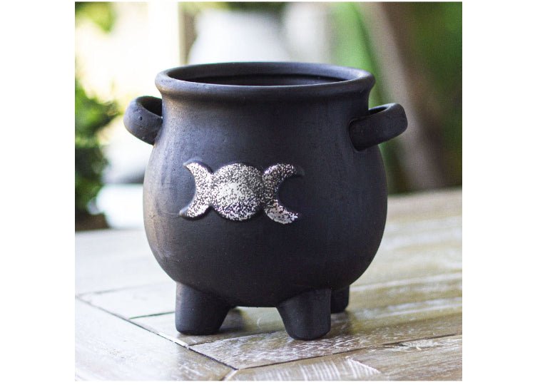 Triple Moon Cauldron Planter - JP's Horror