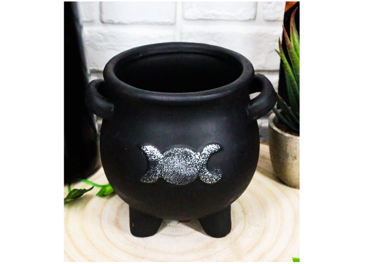 Triple Moon Cauldron Planter - JP's Horror